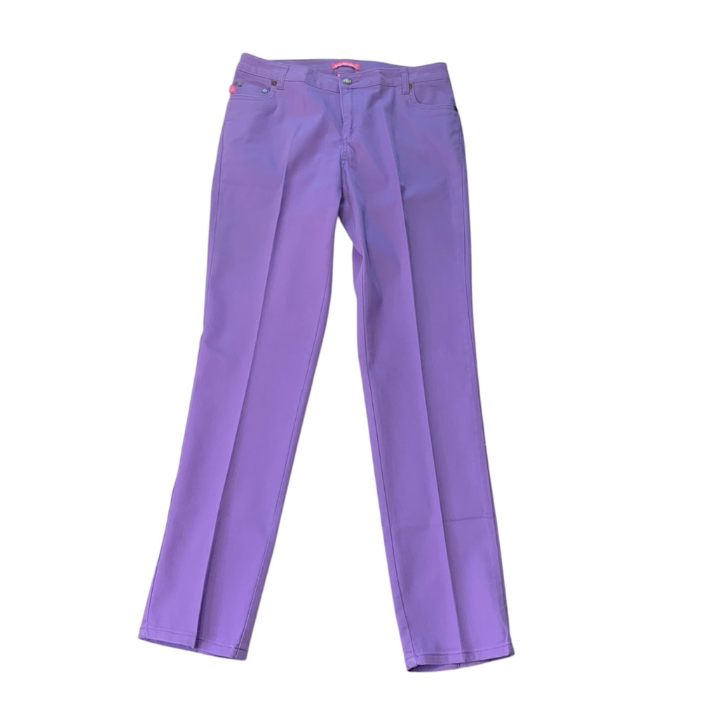 WOMAN WITHIN Natural Fit Vibrant Lilac Straight-Leg Jeans Sz 12Tall